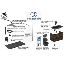 Ванная комната комплект IdealStandard 380000 чёрный.